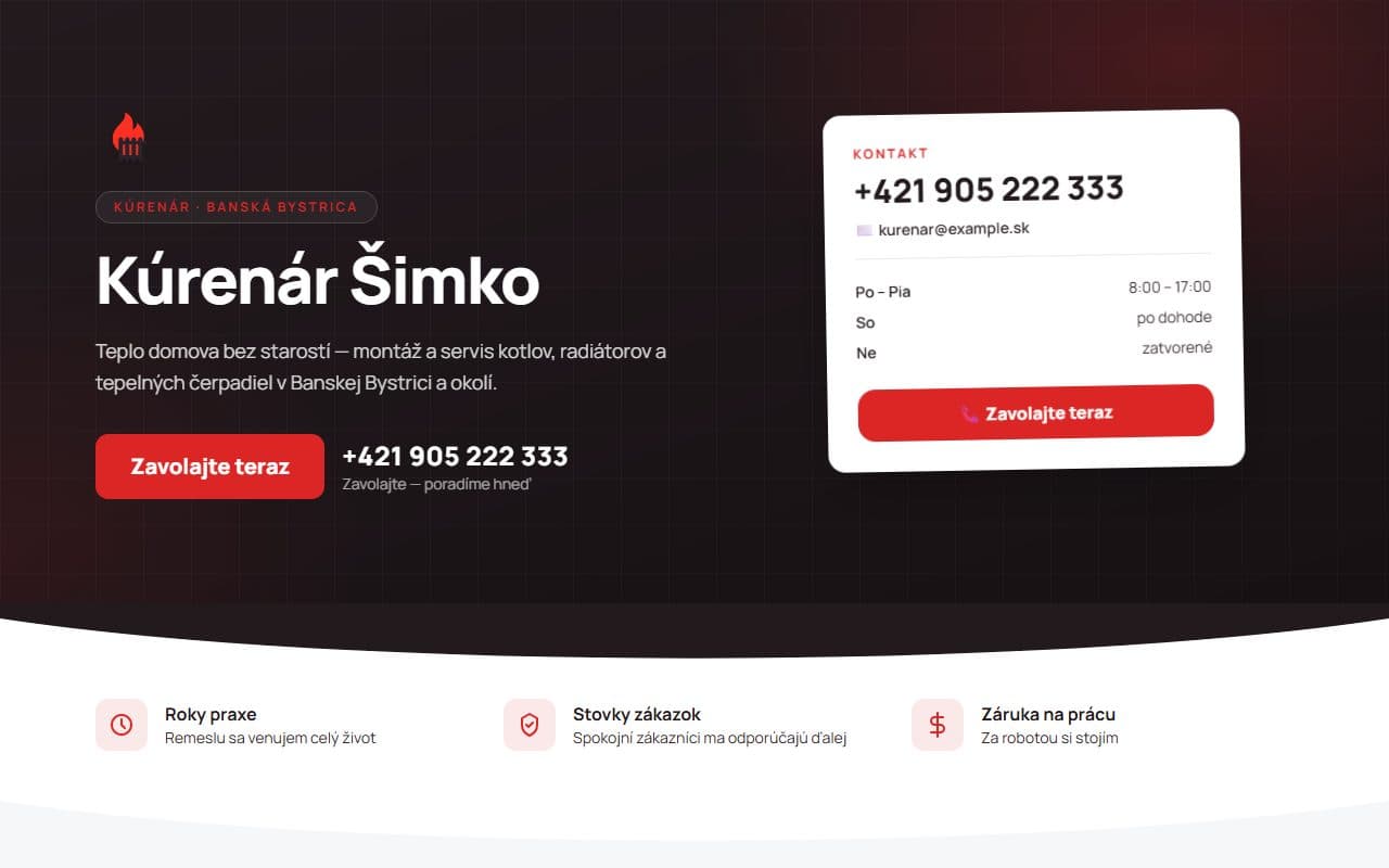 Náhľad stránky Kúrenár Šimko